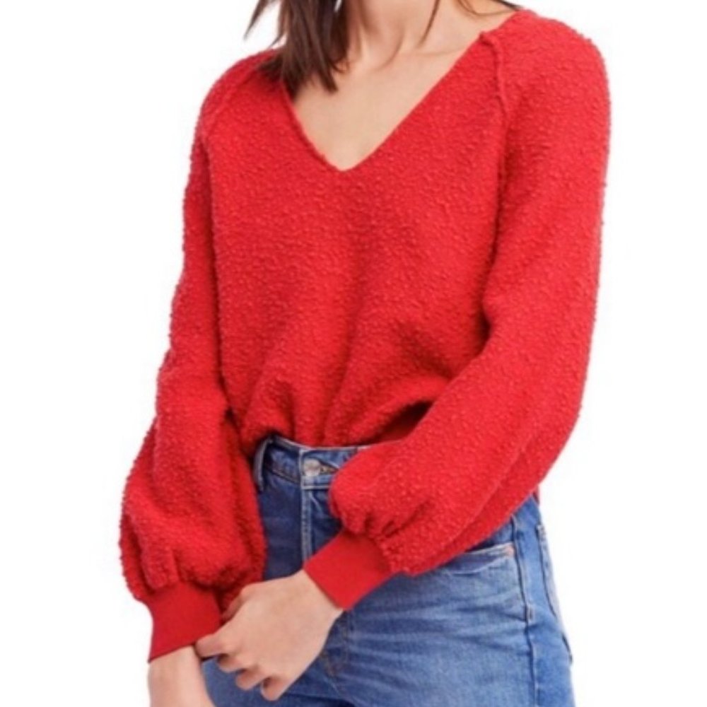 FREE PEOPLE Found my Friend Balloon sleeve Sweater